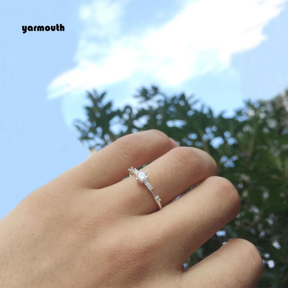 Nhẫn ĐíNh Kim Cương Giả ThờI Trang Cho Nữ