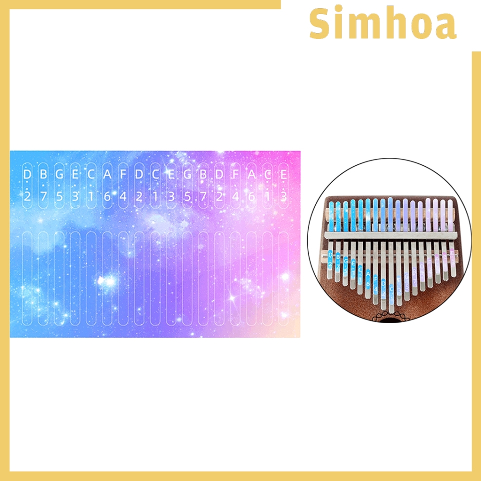 Bộ sticker dán nốt nhạc cho đàn Kalimba 17 phím
