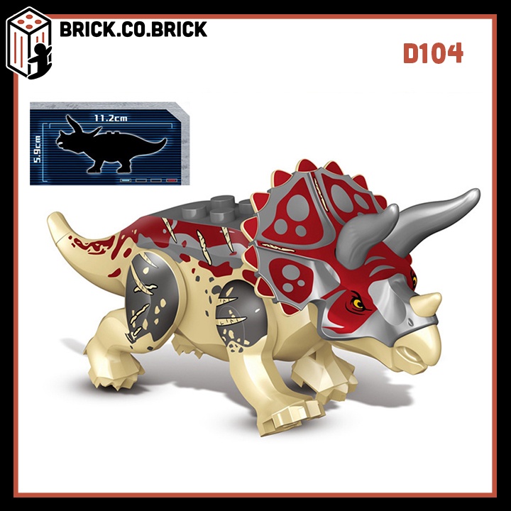 Lắp ráp Khủng Long Mô hình Dinosaur Đồ chơi Tiền sử Jurassic World Dominion Lãnh Địa mới D102 D110