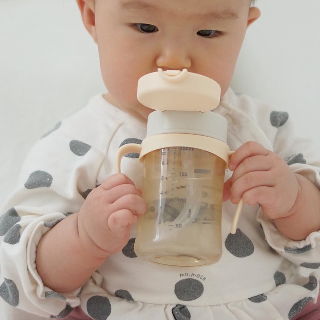 Bình uống nước cao cấp ONE TOUCH 200ml, 260ml Bluemama chính hãng Hàn Quốc "Bình tập uống nước chống sặc cho bé