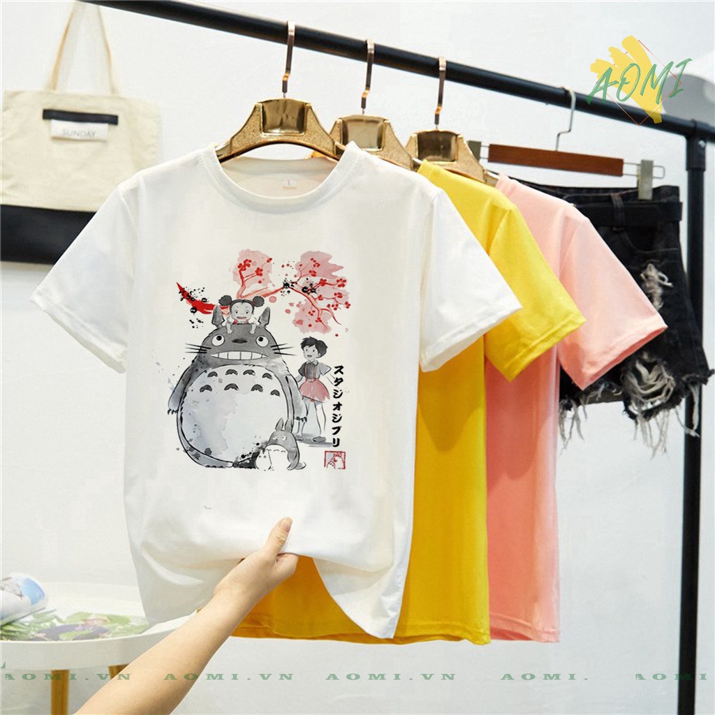 ÁO THUN TOTORO HOẠT HÌNH NHẬT BẢN UNISEX PHÔNG NAM NỮ GIA ĐÌNH CẶP ĐÔI CÓ SIZE TRẺ EM CHO BÉ TRAI GÁI JAPAN  AOMIVN