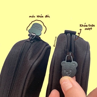 Hộp bút đen gấu nâu