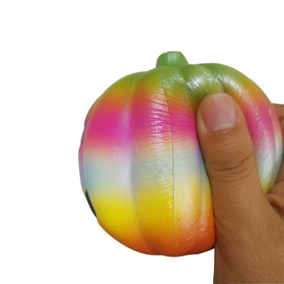 Đồ chơi Squishy hình bí ngô màu cầu vồng mã SPMZ7352