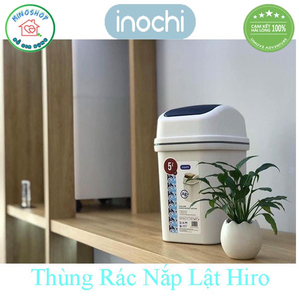 Thùng Rác Nắp Lật Tiện Lợi Inochi 5L 10L 15L, Thùng Đựng Rác Văn Phòng Gia Đình