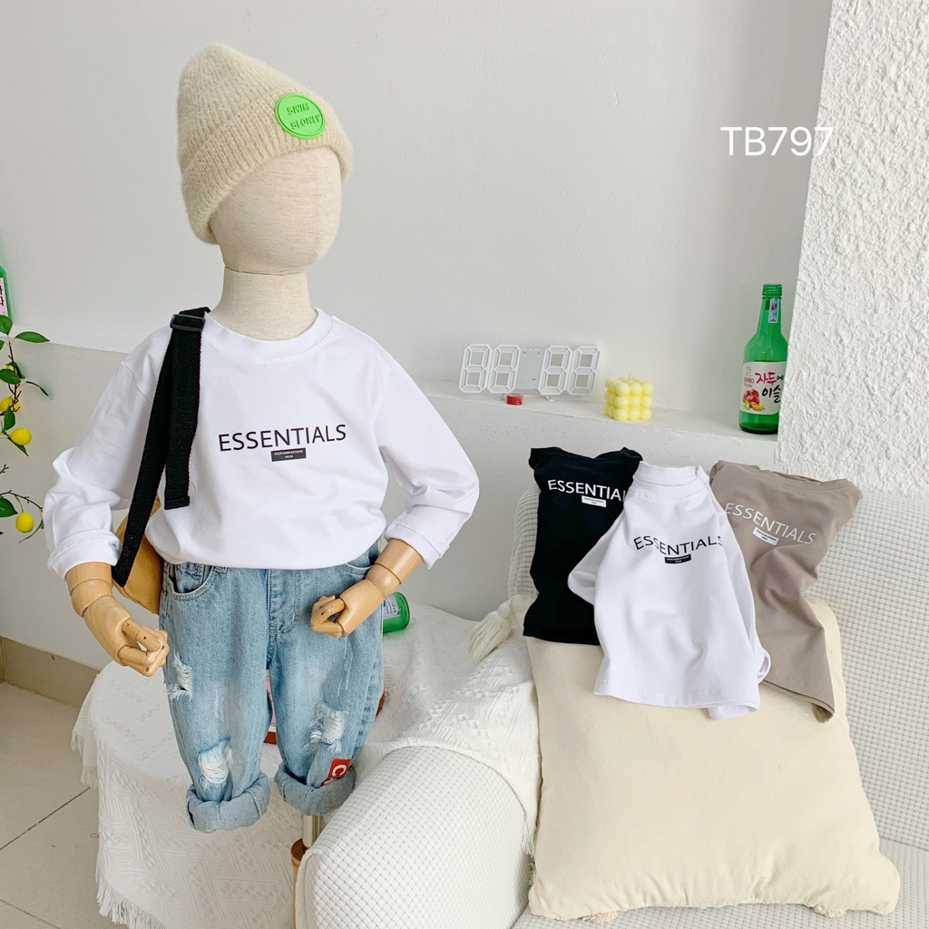 Áo Thun Dài Tay Cổ Tròn - Áo Thu Đông Chất Cotton Mềm Mát Cho Bé Trai AO005