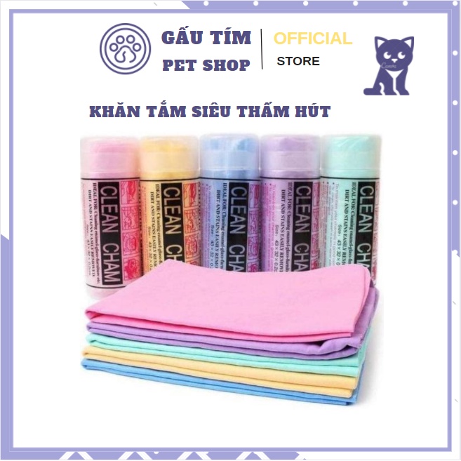 [Mã PET50K giảm Giảm 10% - Tối đa 50K đơn từ 250K] [FREESHIP] KHĂN TẮM SIÊU THẤM HÚT CHO CHÓ MÈO