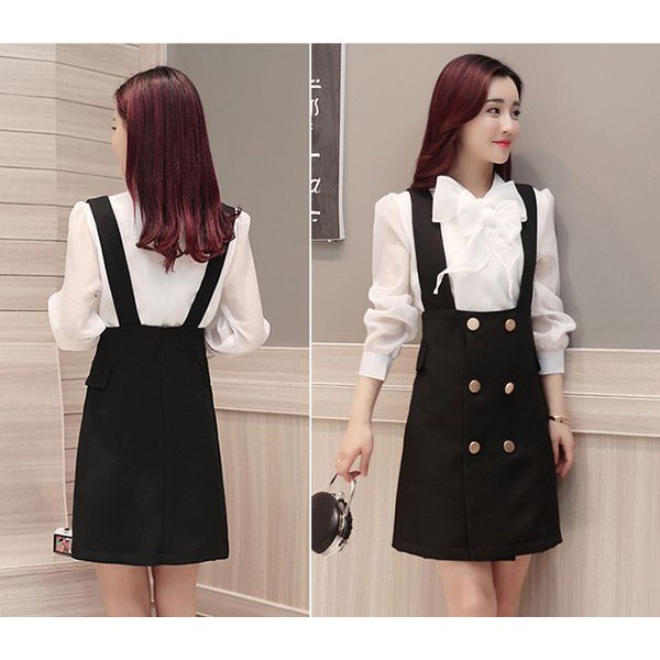 Chân váy dáng A dây yếm cho người béo mập, big size | BigBuy360 - bigbuy360.vn