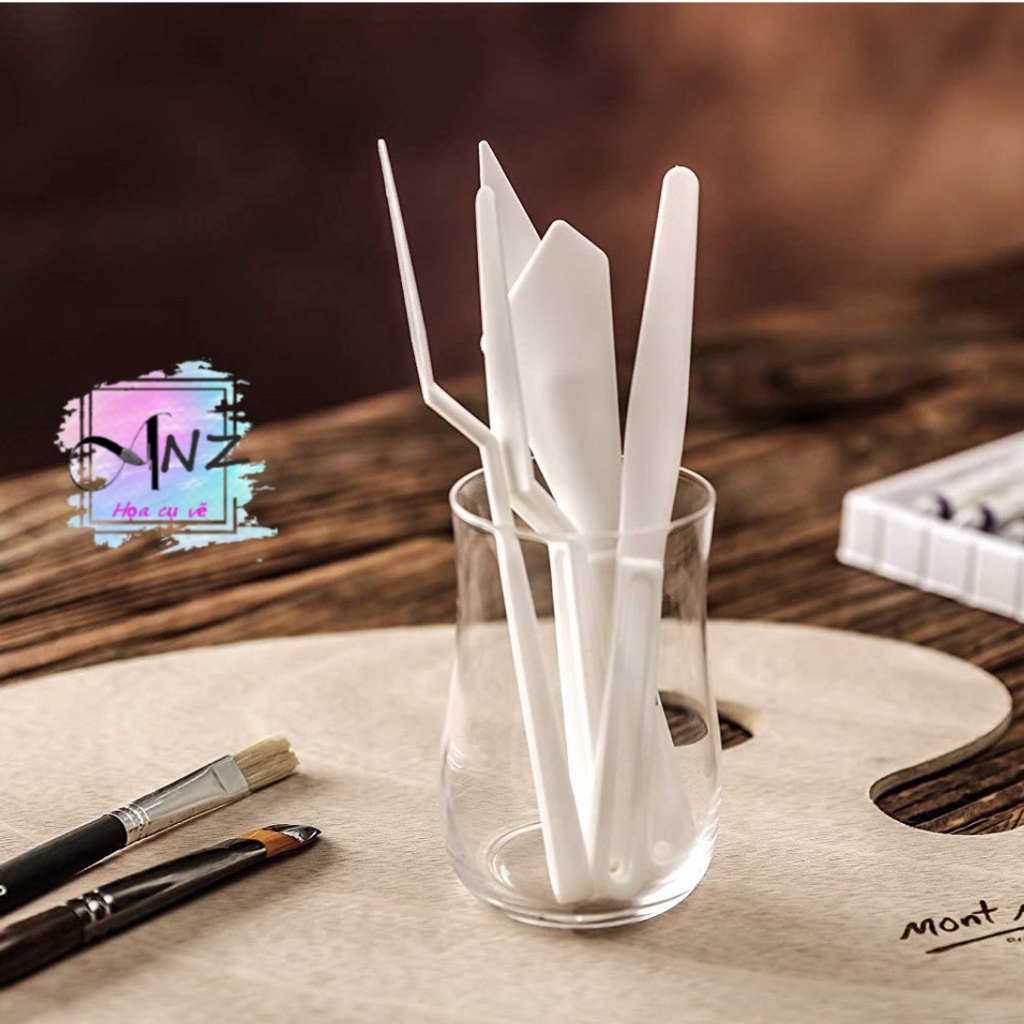 Bay bộ nhựa Mont Marte 5 cây, Mont Marte Studio Palette Knife Set 5pce Plastic MAPK0001