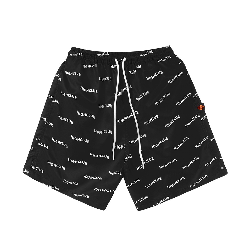 Quần Shorts LOGO WORDMARK Đen Dù - HIGHCLUB Brand Chính Hãng