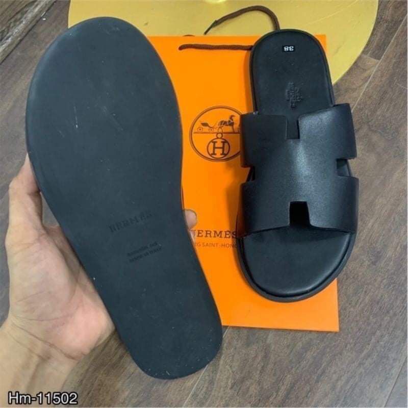 Dép quai ngang nam chữ H màu đen đủ size từ 38-43