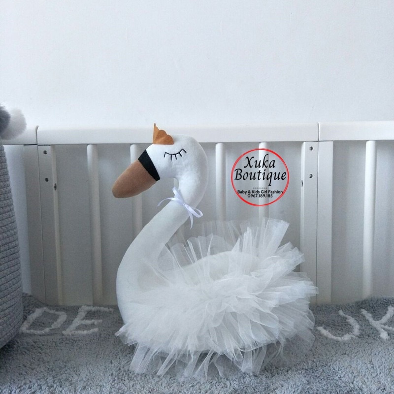Thú Bông Thiên Nga Organic An Toàn Dễ Thương Cho Bé
