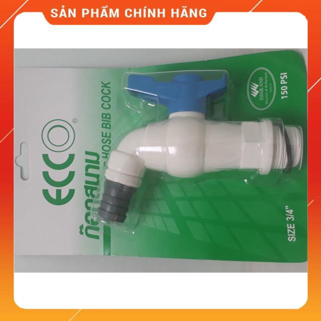 Vòi nước cao cấp Ecco phi 27 có đầu nối nhập khẩu từ Thái Lan