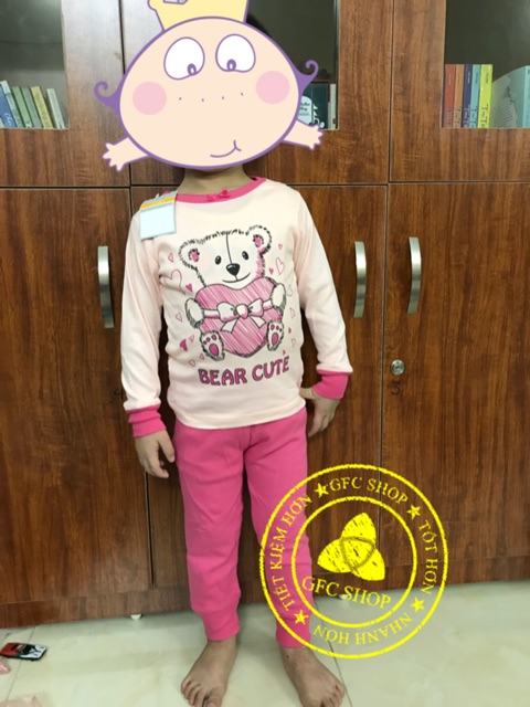 Bộ bé gái thu đông hồng nhạt 8-21 kg ( hình thật )