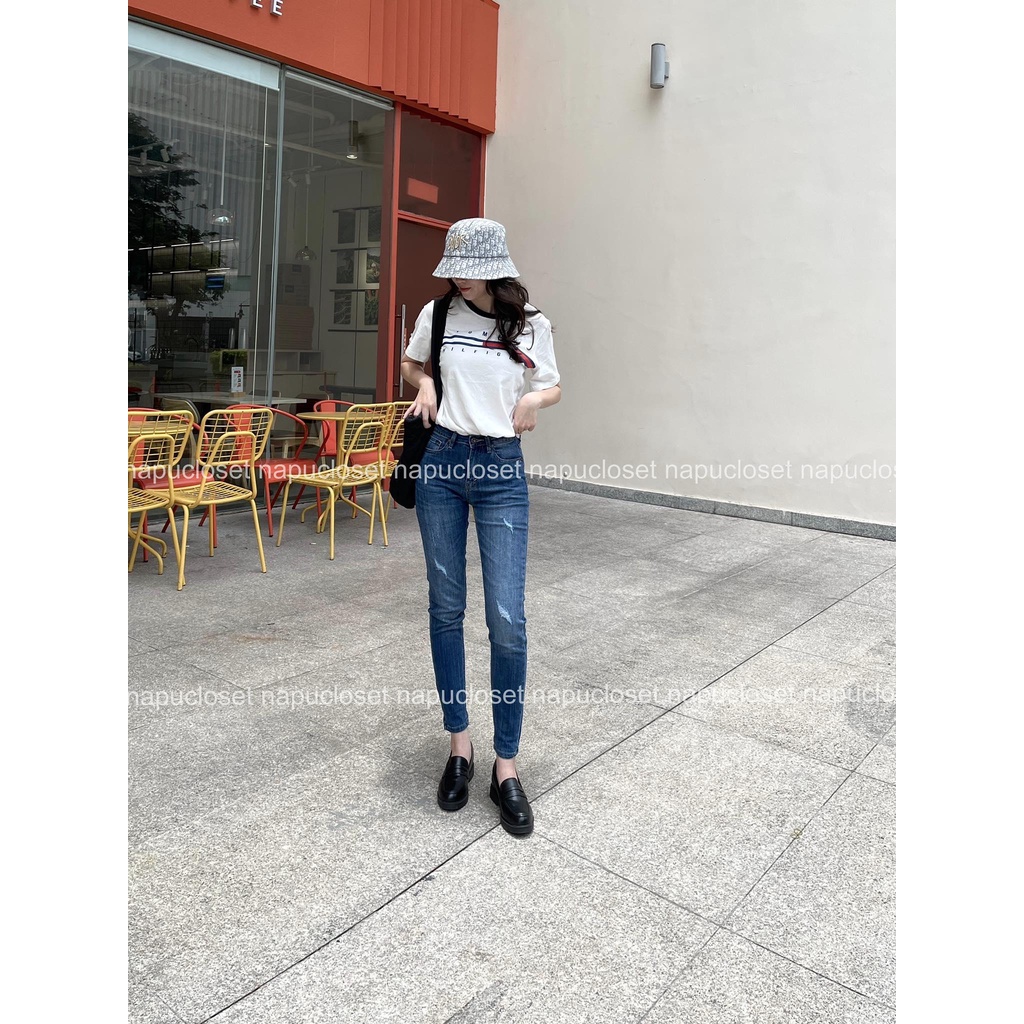 QUẦN JEANS BOYFRIEND DÀI 90CM RÁCH NHẸ CO GIÃN QJ661