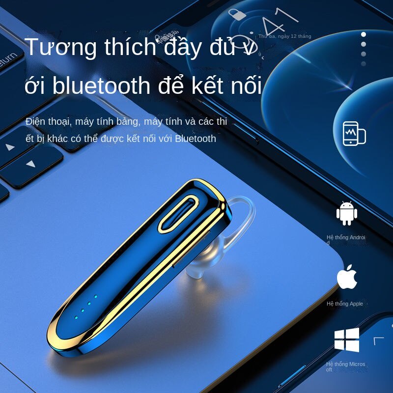 Tai Nghe Bluetooth 5.2 Không Dây Đeo Một Bên Tai Có Thể Dùng Cho Điện Thoại