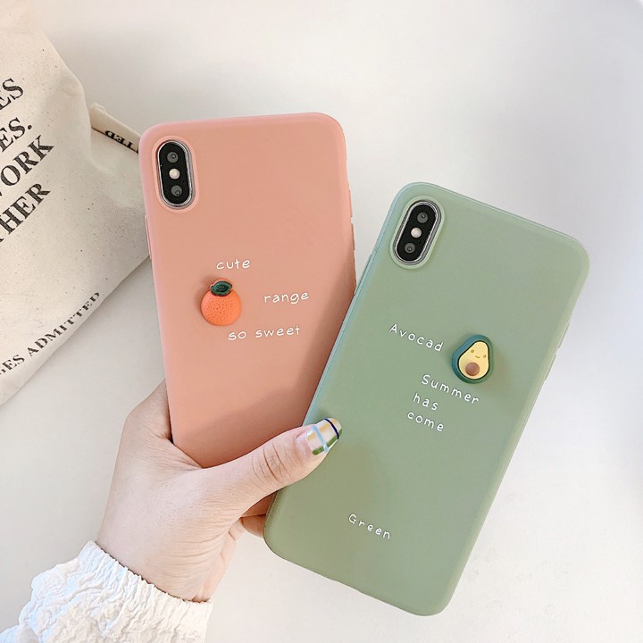 Ốp Lưng iPhone 6/6S/6Plus/6SPlus/7/8/7Plus/8Plus/X/XS/XSMax/11/11Pro/11ProMax Trái Cây 3D - Mã TZAC276