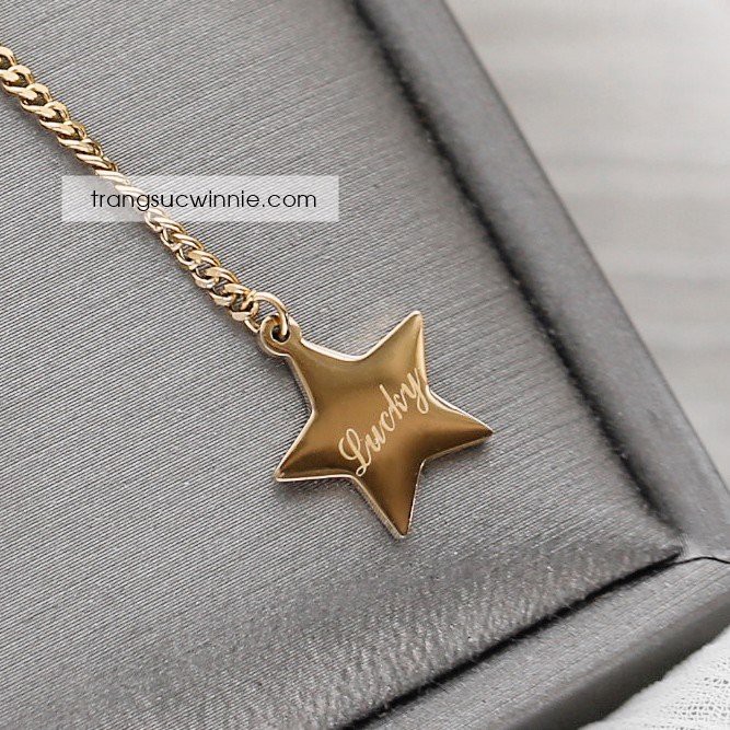 Dây chuyền nữ titan mickey star
