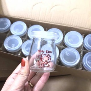 Sét 12 hũ sữa chua thuỷ tinh có hình ngộ nghĩnh