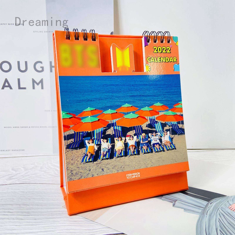 Lịch để bàn năm mới 2022 2022.01~2022.12 in hình nhóm nhạc BTS