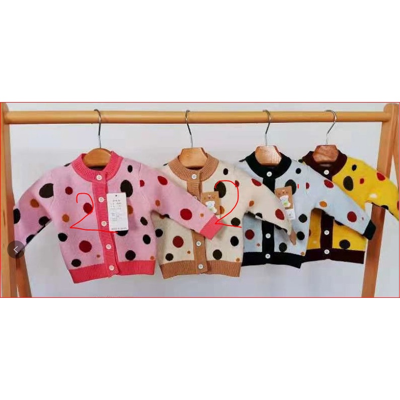 Áo Len Dài Tay Cho Bé Sơ Sinh Hàng QC Dày Ấm size 1-4(4-12kg)