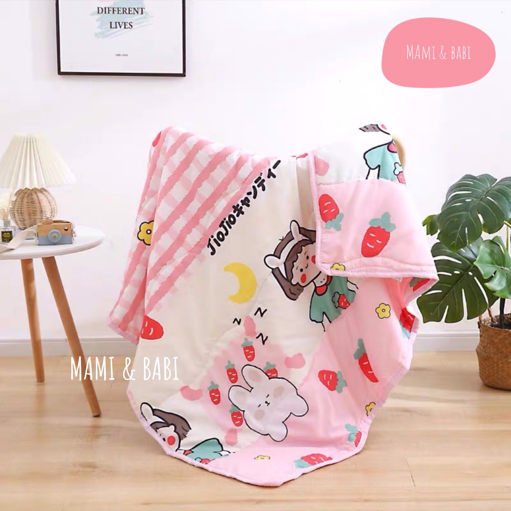 Chăn đũi cho bé 1m1x1m4 mềm mịn thoáng