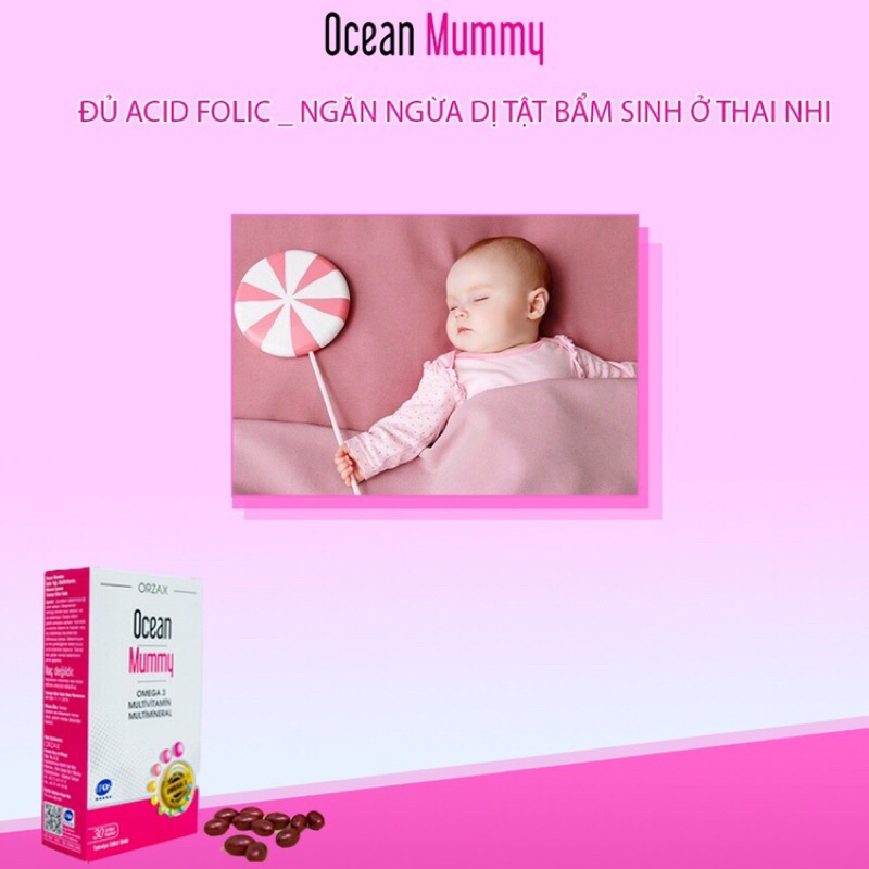 Ocean Mummy - vitamin tổng hợp cho phụ nữ mang thai hộp 30 viên dạng vỉ