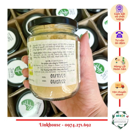 Hạt Nêm Dinh Dưỡng Kodomo Jan’s 90g Cho Bé từ 6m