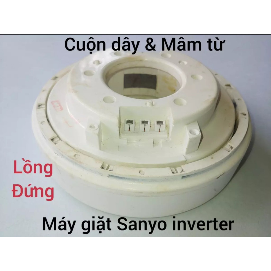 Cuộn dây + mâm từ moter máy giặt Sanyo - Aqua : ASW - D900HT/ AQW -  DQ900HT / 90VT....
