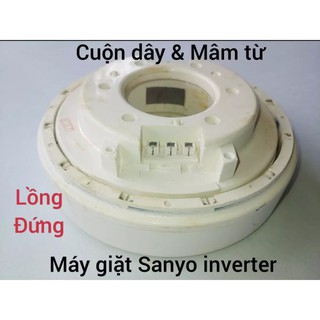 Cuộn dây + mâm từ moter máy giặt Sanyo - Aqua : ASW - D900HT/ AQW -  DQ900HT / 90VT....( Hàng hãng tháo máy )