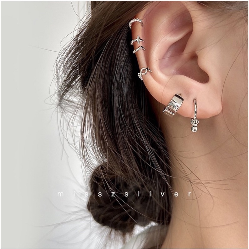 1 CHIẾC khoen tròn nhỏ nhiều mẫu đeo vành tai size nhỏ