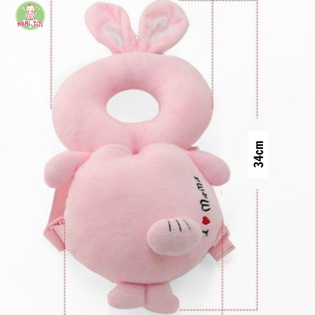 Gối đỡ bảo vệ đầu lưng cho bé tập bò, tập đi hình động vật dễ thương