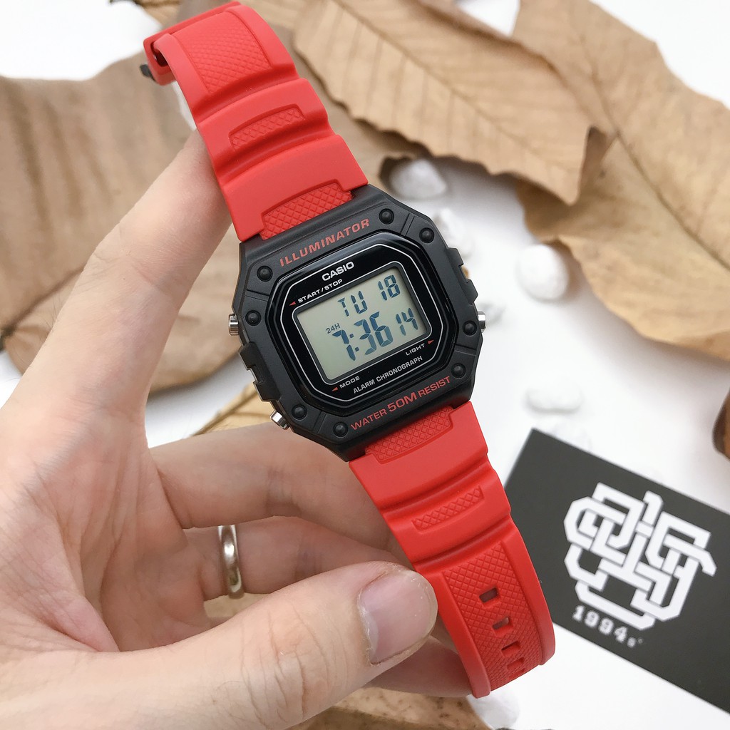 Đồng hồ nam Casio W-218 / W-218H-4B dây nhựa chính hãng