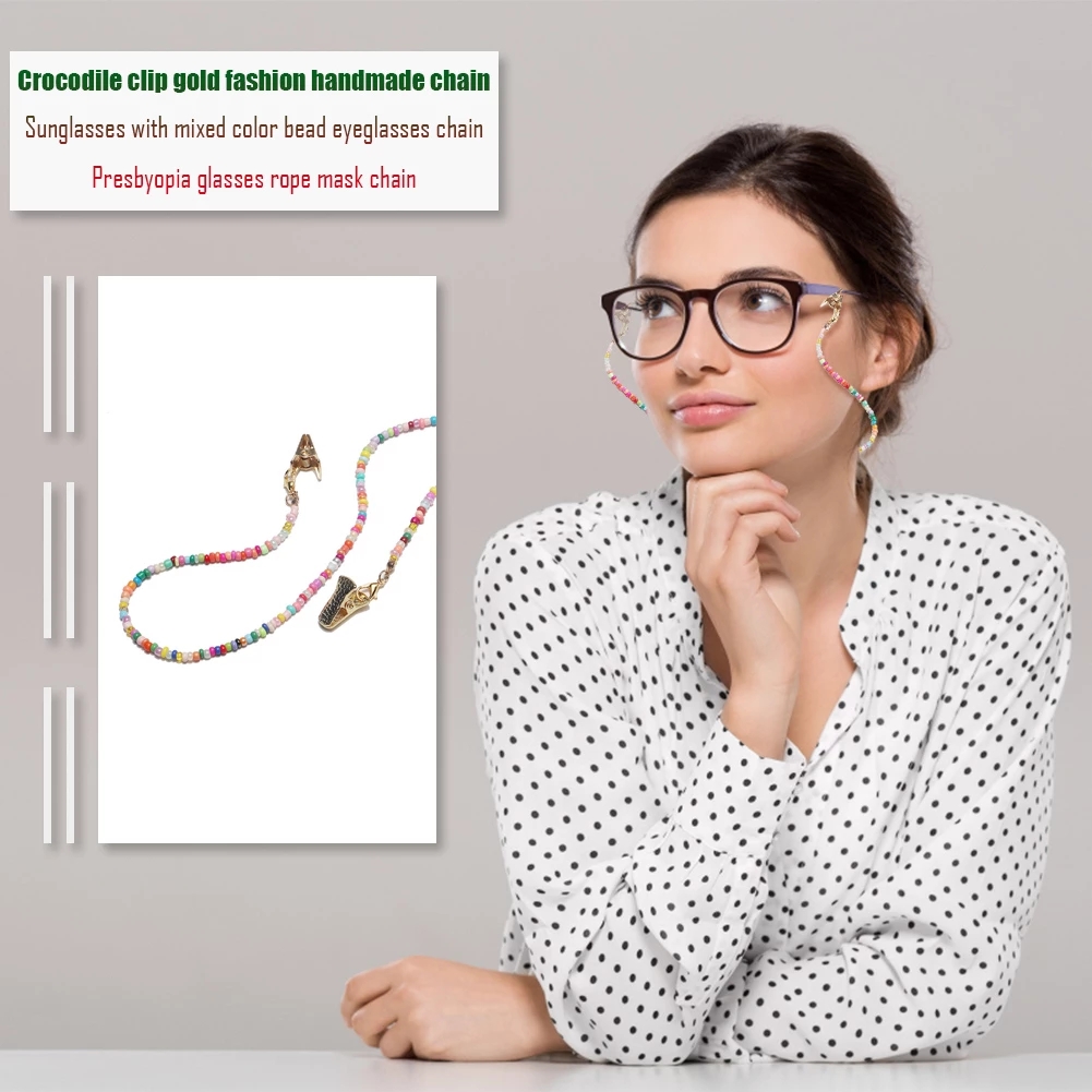 Dây chuỗi hạt nhiều màu đeo tai giữ khẩu trang kính mắt chống tuột