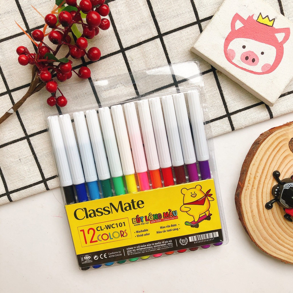 Bút dạ màu Classmate 12 màu WC101