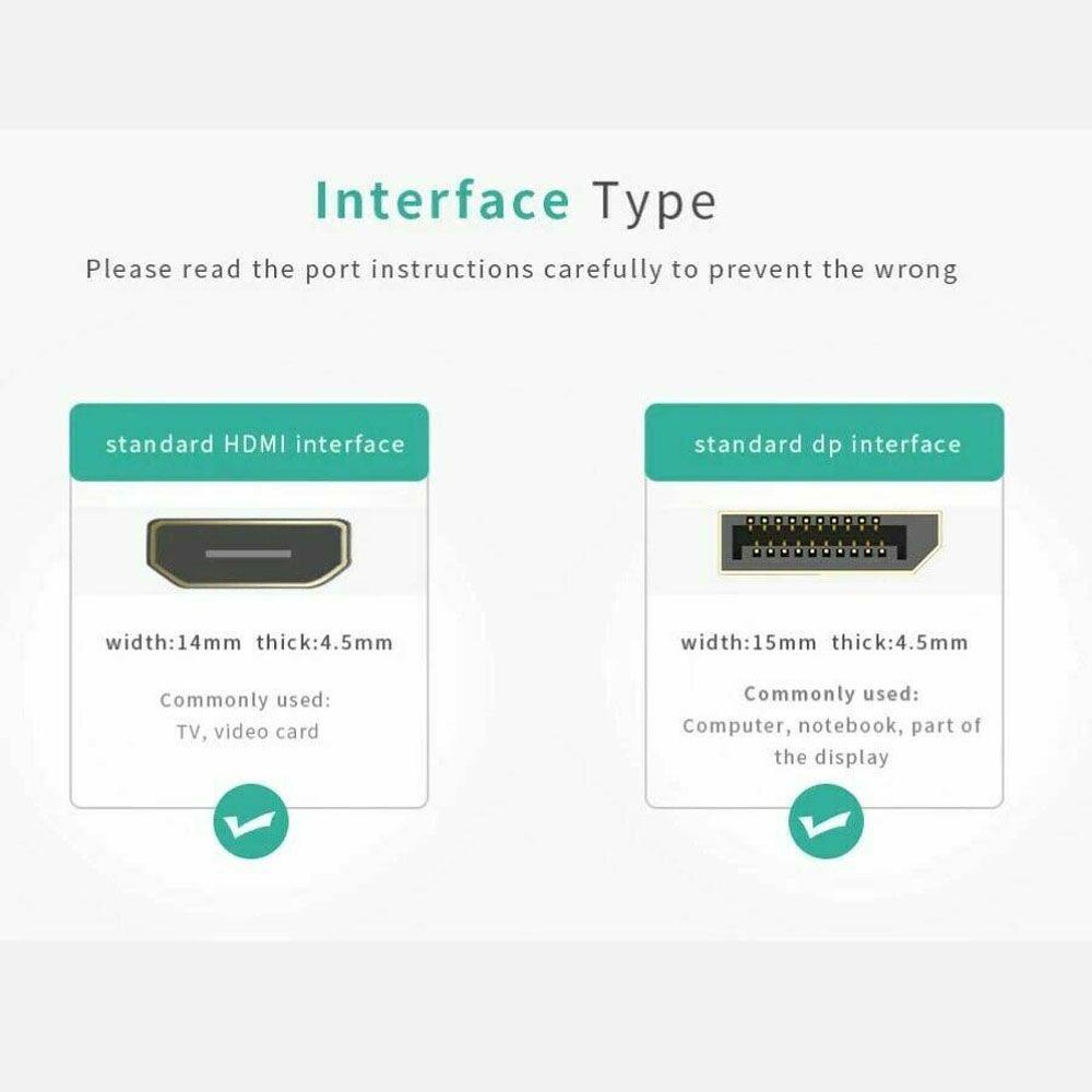 Dây Cáp Video Chuyển Đổi DP Sang HDMI Female DP Cho PC Laptop Máy Tính Để Bàn