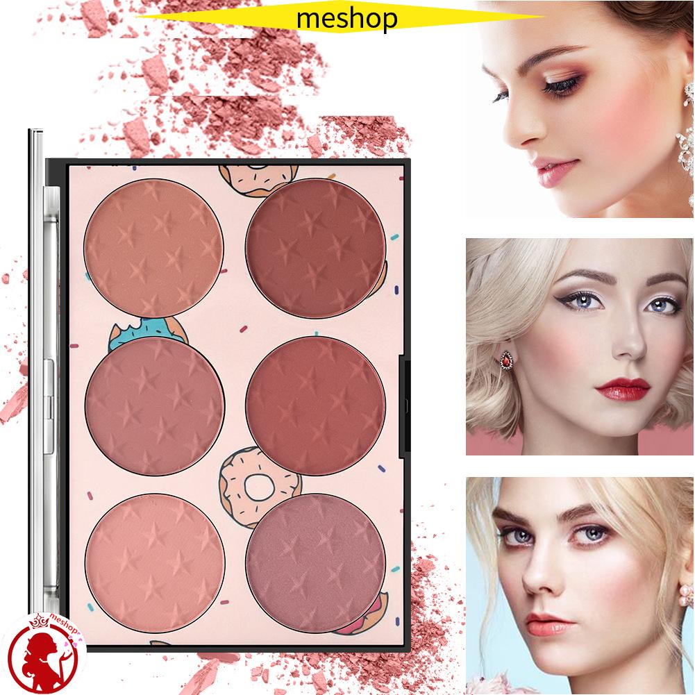 ME 6 Colors Fashion Flame Brushes Face Makeup Tool Blush Contour 6 Colors Face Blush Palette New Hot Shimmer Matte Women Beauty Highlight