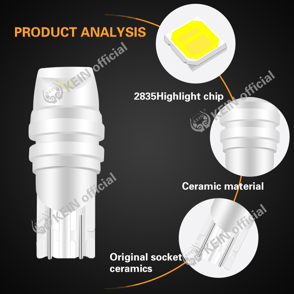 Bóng Đèn Led T10 194 168 W5W Ánh Sáng Trắng Chuyên Dụng Cho Xe Hơi