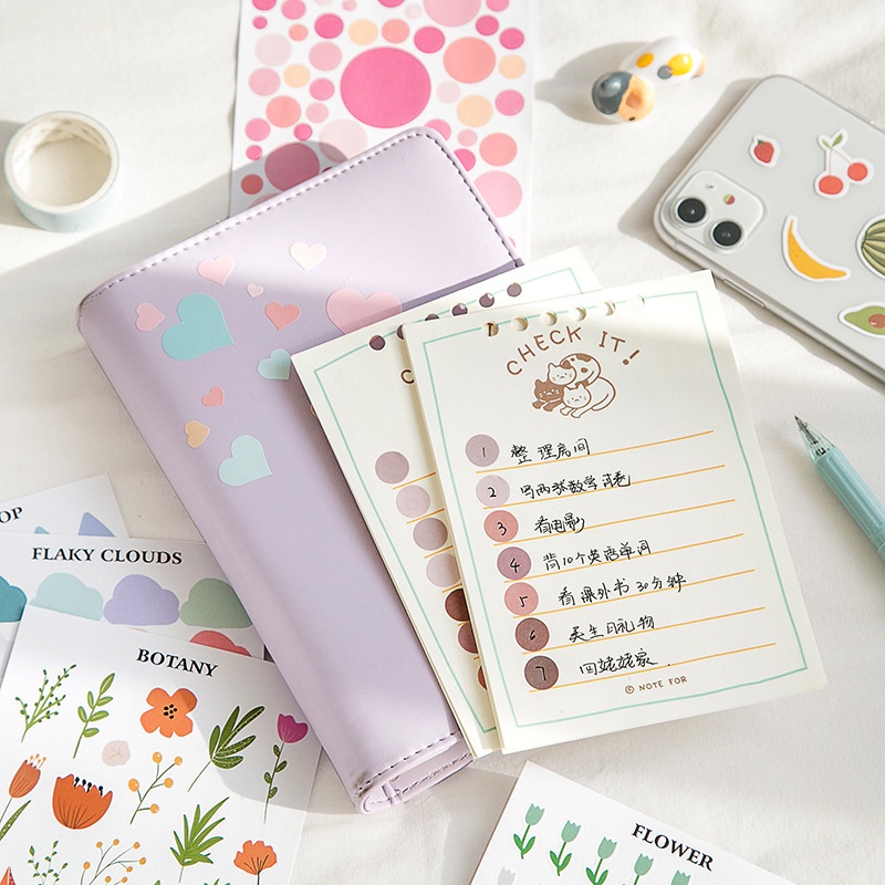 Set Sticker trang trí dễ thương cute, hình dán trang trí sổ tay sổ nhật ký thiệp, quà tặng