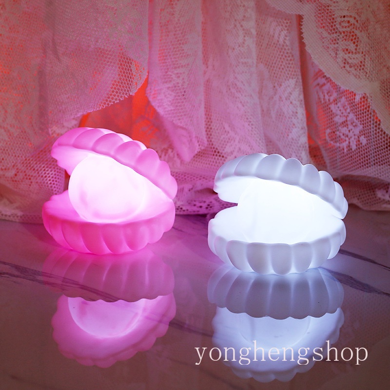 Đèn ngủ để bàn hình vỏ ngọc trai sáng tạo
