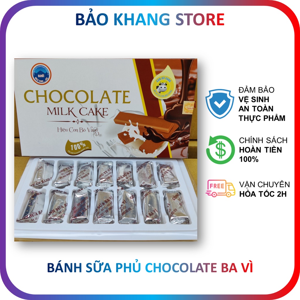 Bánh Sữa Ba Vì Phủ Chocolate Con Bò Vàng 170g