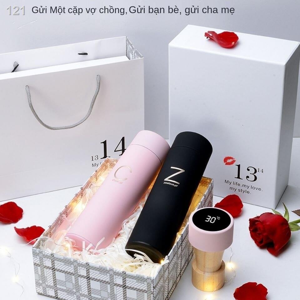 【bán chạy】Cốc giữ nhiệt thông minh Cặp đôi nước Nam và Nữ xách tay Hàn Quốc Xu hướng sáng tạo Đơn giản dành cho người lớ