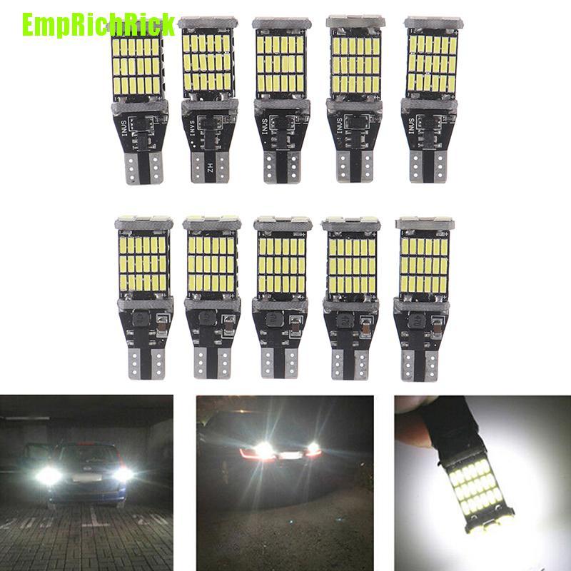 10 Bóng Đèn Led Lùi Xe 45 Smd 4014 T15 W16w 6000k