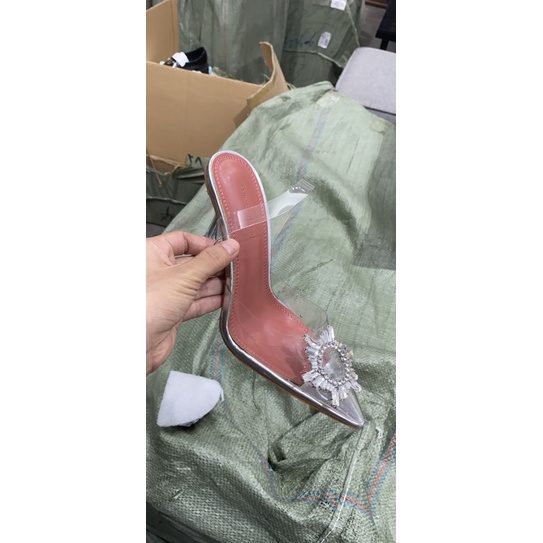 Sandal gót loe mica hoa đá mặt trời hàng loại 1