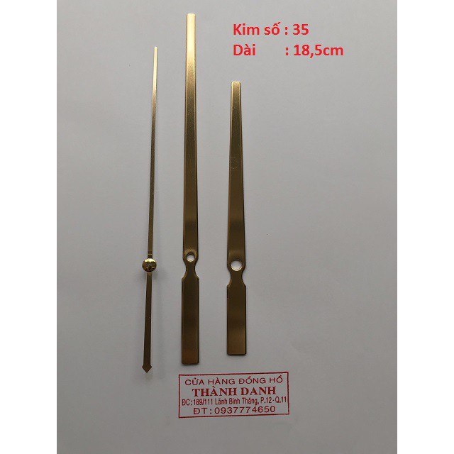 Kim trôi - Bộ kim vàng dài 18,5cm và máy trôi Đài Loan loại tốt trục 5mm