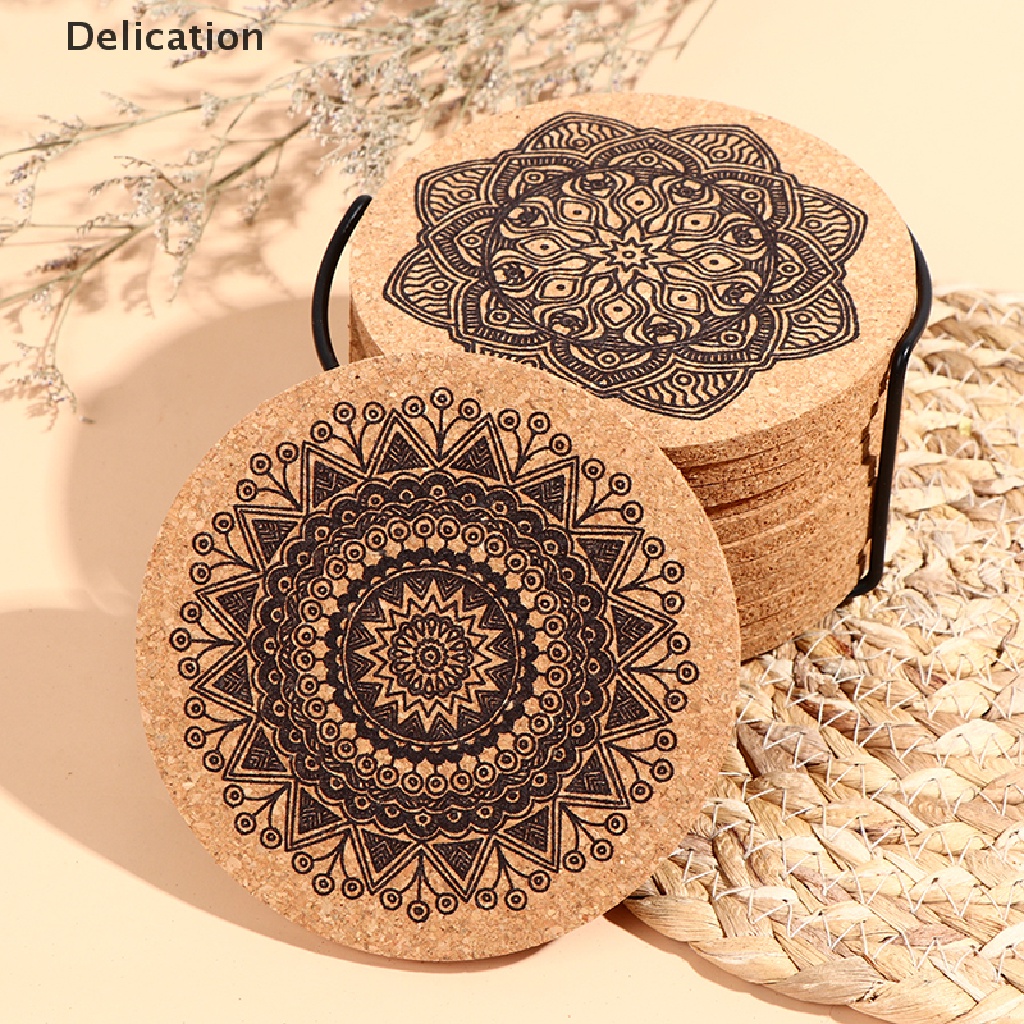 Bộ 12 Bút Kẻ Mắt Kính Hình Tròn Bằng Gỗ Mandala Kèm Tay Cầm
