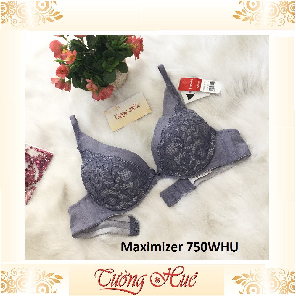 SALE SALE SALE - Áo lót nữ Triumph Maximizer 750 WHU ren thêu hoa xẻ V sâu.