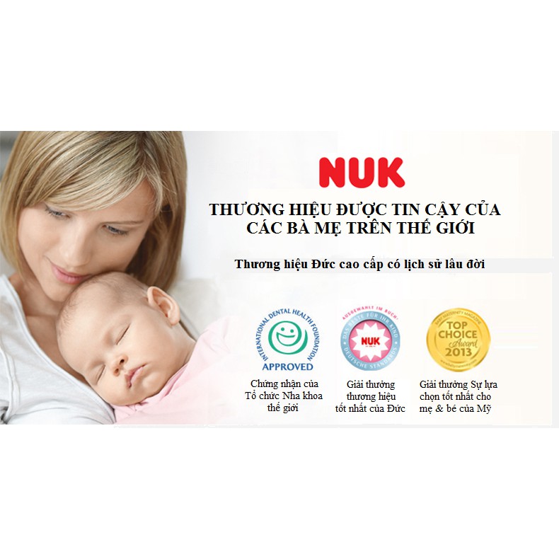 [Có bán lẻ] Bộ 2 bát ăn chống đổ có nắp Nuk NU78807