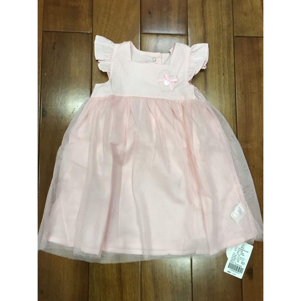 Váy chất thô màu hồng phấn dành cho bé gái 5 - 16 kg