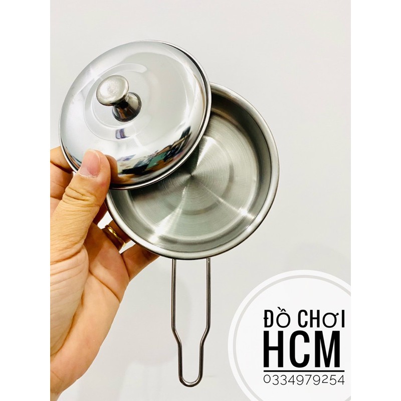 [INOX THẬT] Đồ chơi nấu ăn bằng inox 10 món dành cho bé thích nấu ăn nhà bếp cắt thái hoa quả trái cây