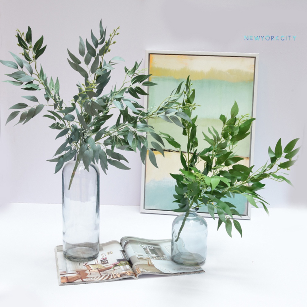 1 Nhánh Lá Liễu Nhân Tạo Trang Trí Nhà Cửa/Sân Vườn/Tiệc Cưới DIY